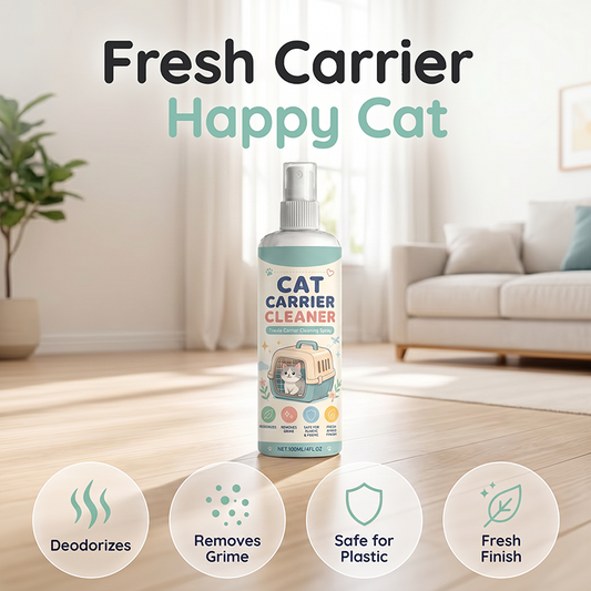 Spray de limpeza para caixa de transporte portátil de gatos