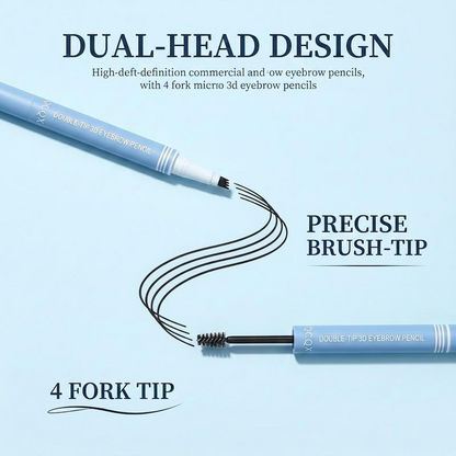 ✨ Diga adeus às sobrancelhas ralas e irregulares – Caneta de microblading 3D com ponta dupla para resultados naturais e duradouros! ✨
