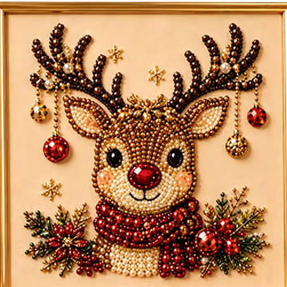 🎨💎Kit de Pintura de Natal com Pérolas e Strass