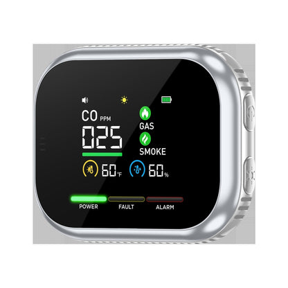⚡Alarme portátil multigás com ecrã LCD e bateria de reserva