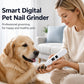 🔥Promoção Imperdível com 50% de desconto🔥 Lixador de unhas para animais de estimação com LED e indicador de bateria – Silencioso, USB-C, para cães e gatos 🐾