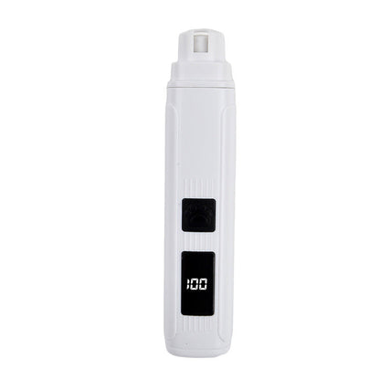 🔥Promoção Imperdível com 50% de desconto🔥 Lixador de unhas para animais de estimação com LED e indicador de bateria – Silencioso, USB-C, para cães e gatos 🐾