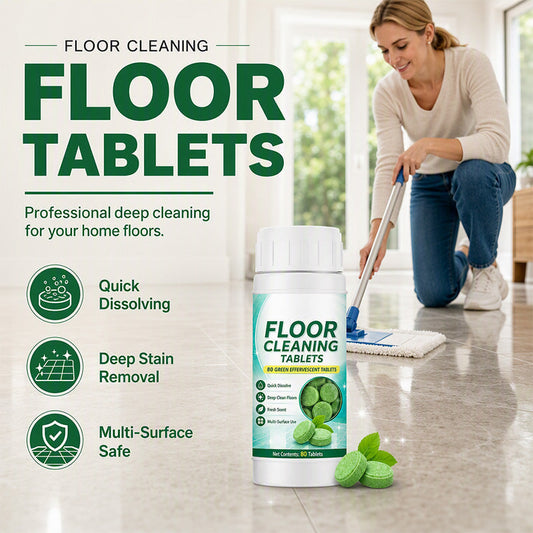 🥳Produto mais vendido de 2026🥳💞 Mais de 50.000 unidades vendidas! 🧹✨ 50% de desconto! Produto de limpeza efervescente para pavimentos, limpa profundamente azulejos e pavimentos de madeira. 80 folhas por embalagem — poupa tempo e esforço! 🧼💪