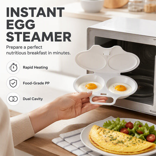 🥚 Ovos escalfados perfeitos em 2 minutos – Sem óleo, sem risco de explosão. Cozinhador de ovos para micro-ondas com tampa à prova de salpicos. Disponível no Reino Unido.
