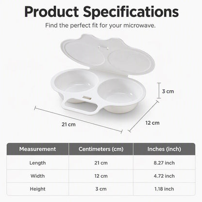 🥚 Ovos escalfados perfeitos em 2 minutos – Sem óleo, sem risco de explosão. Cozinhador de ovos para micro-ondas com tampa à prova de salpicos. Disponível no Reino Unido.