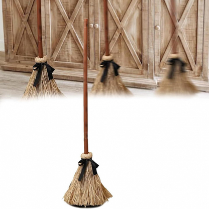 🧙 Vassoura de bruxa animada para decoração de Halloween com luzes e sons
