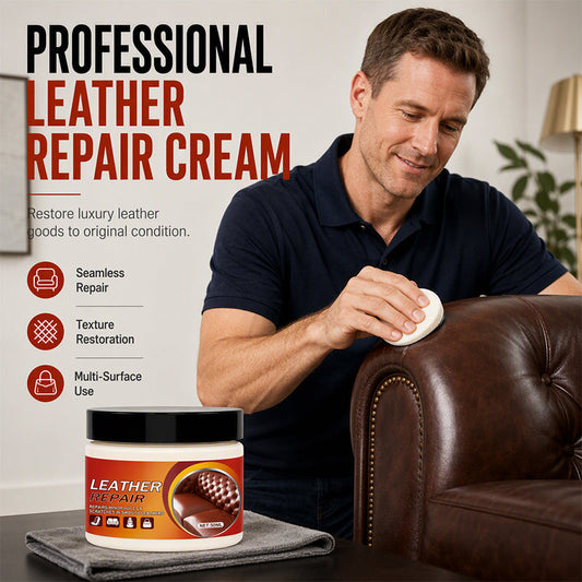 🛋️50% DESCONTO JÁ! Creme multifuncional para reparação de riscos em pele - Restaurador profissional em pele sem costuras, bálsamo restaurador de texturas para sofás, bancos de automóveis, malas e sapatos.