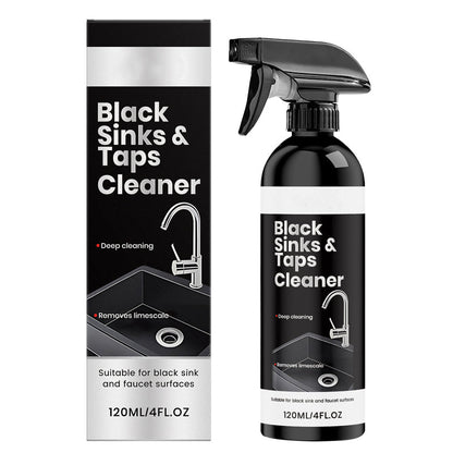 🚿50% DESCONTO JÁ! Spray removedor de calcário para lavatórios e torneiras pretas, spray removedor de manchas de água persistentes, produto de limpeza de acessórios de casa de banho sem esfregar para torneiras, lavatórios e superfícies de chuveiro