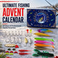 Calendário do Advento de Natal com Iscas Artificiais para Pesca, Conjunto de Caixas Surpresa com Iscas Minnow Popper.