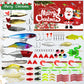 Calendário do Advento de Natal com Iscas Artificiais para Pesca, Conjunto de Caixas Surpresa com Iscas Minnow Popper.