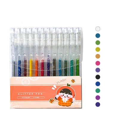 🎨 Conjunto de canetas com glitter de secagem rápida para cartões, agendas e álbuns de recortes
