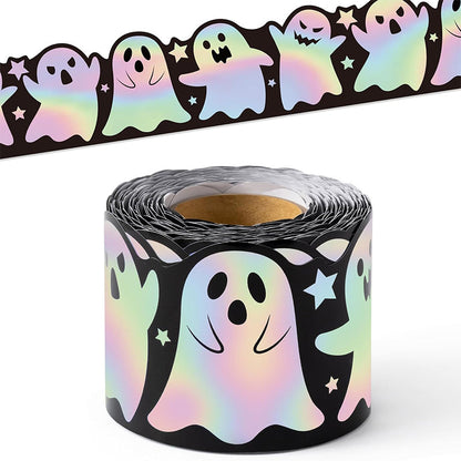 ✨Autocolante de borda holográfica de fantasma a laser para o Halloween