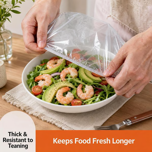 🎉 Promoção de 2026 — Mais de 41.200 unidades vendidas! 🥗 Capas elásticas descartáveis para manter os alimentos frescos 🥡
