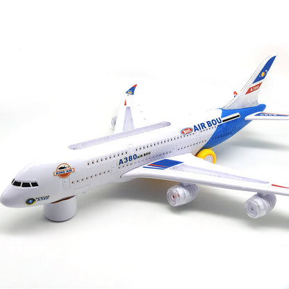 ✈️ 50% DESCONTO POR TEMPO LIMITADO! ✨ Avião de Brinquedo Elétrico com Som e Luzes LED – Sistema "Bate e Volta", Estimulação Sensorial e Resistente a Impactos 🎵