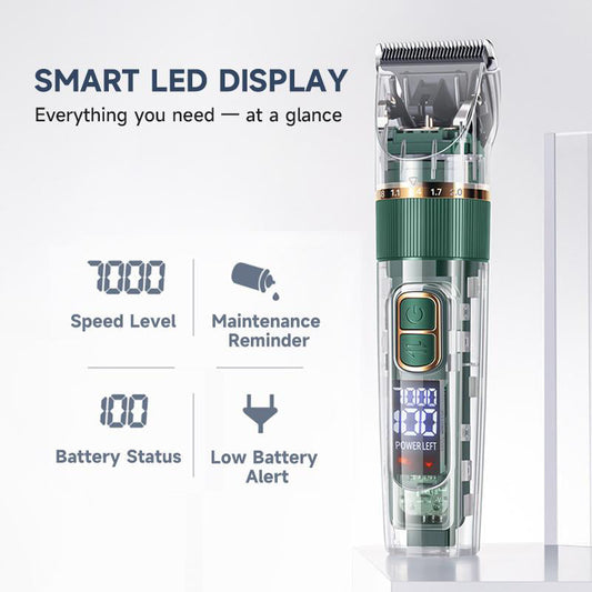 🔥Máquina de tosquiar silenciosa para animais de estimação com visor LED