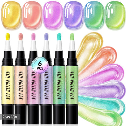 📢📢50% OFF !! ⏰Glitter Cat Eye Nail Polish Pen Set