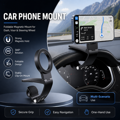 📱Suporte magnético dobrável universal para telemóvel no automóvel