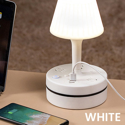 💡 Candeeiro de cabeceira com tomadas CA e portas USB