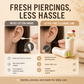 🧽50% DE DESCONTO AGORA! Kit de Viagem com Linha de Limpeza para Piercing de Orelha e Líquido de Limpeza