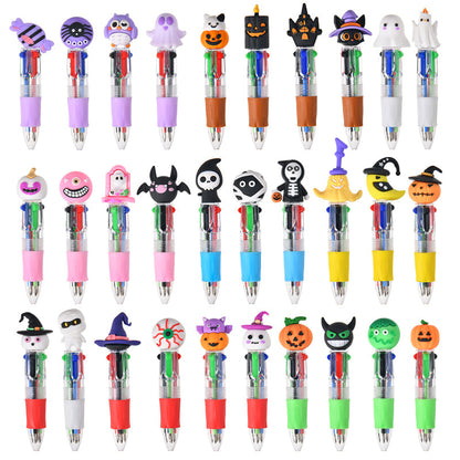 🥳Caneta Esferográfica de 4 Cores com Desenho Animado de Halloween