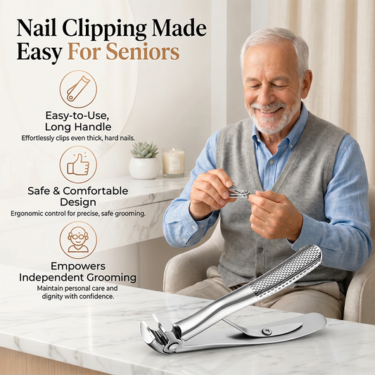 ✨Cortador de unhas com cabo longo e mandíbulas largas para idosos
