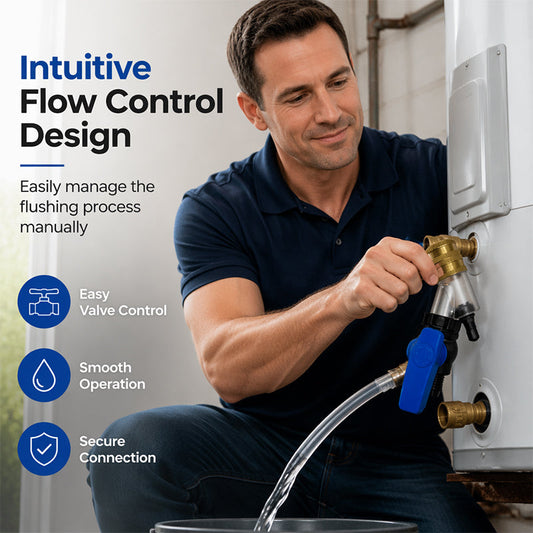 🚿50% DESCONTO JÁ! Ferramenta de descalcificação para aquecedor de água sem desmontagem - Adaptador de filtro removedor de calcário de limpeza rápida, ferramenta de limpeza de calcário fácil de usar para aquecedores de água domésticos