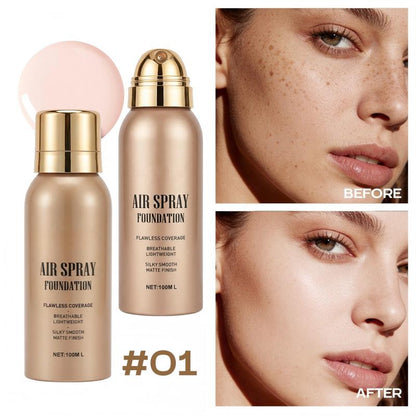 💄✨ 50% de desconto! Base em Spray – cobertura total impecável, à prova de água e de suor. Fórmula leve que não obstrui os poros nem acumula – basta pulverizar e espalhar para um acabamento suave e radiante, com um aspeto natural que dura o dia todo! 💋💖