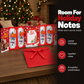 🎄 Cartão Festivo para Presente em Dinheiro: Porta-notas com múltiplas divisórias, espaço para mensagem, com envelope e fita.