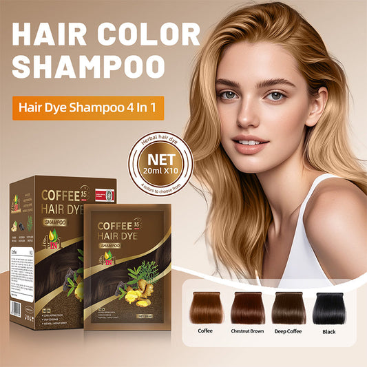 ✨Shampoo de Tintura Capilar à Base de Ervas 4 em 1