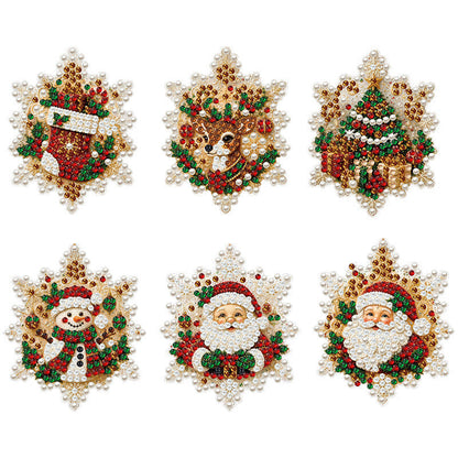 🎄 50% de desconto! ✨ Kit de Enfeites Suspensos de Natal para Pintar (DIY) – Kit de Diamantes 5D com Efeito Perolado, Acrílico de Alta Transparência e Brilho Multidimensional – Decoração Festiva para Árvore, Janela e Porta 🎨
