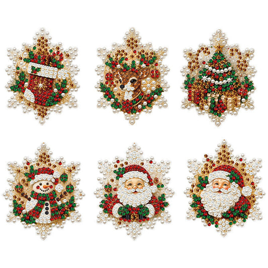 🎄 50% de desconto! ✨ Kit de Enfeites Suspensos de Natal para Pintar (DIY) – Kit de Diamantes 5D com Efeito Perolado, Acrílico de Alta Transparência e Brilho Multidimensional – Decoração Festiva para Árvore, Janela e Porta 🎨