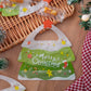🌲Embalagem de 25 sacos para lanches em formato de árvore de Natal com pega