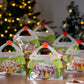 🌲Embalagem de 25 sacos para lanches em formato de árvore de Natal com pega