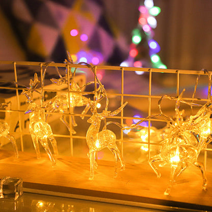 🦌 Cordão de Luzes de Natal de Rena em LED | Brilho Aconchegante