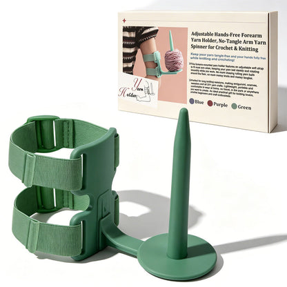 🧶 Suporte de fio de braço wearable com alças duplas ajustáveis
