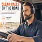 ✨Headset Bluetooth sem fios para call center com cancelamento de ruído ambiental (ENC) e emparelhamento automático, para atendimento ao cliente e camionistas.