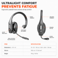 ✨Headset Bluetooth sem fios para call center com cancelamento de ruído ambiental (ENC) e emparelhamento automático, para atendimento ao cliente e camionistas.