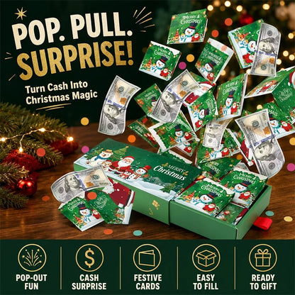 🎄Pré-venda de Natal por 129,99 reais!!🎅🎁Caixa de Presente Surpresa de Natal com Efeito Pop-up – Caixa Exclusiva Dobrável com Mecanismo de Salto (Estilo Envelope Vermelho)🎁