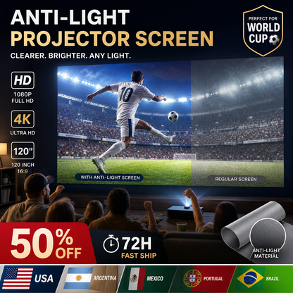 ⚽️⚽️Mega Promoção da Copa do Mundo - 50% de desconto 🔥Tela de Projeção Retroiluminada (16:9)🎥✨